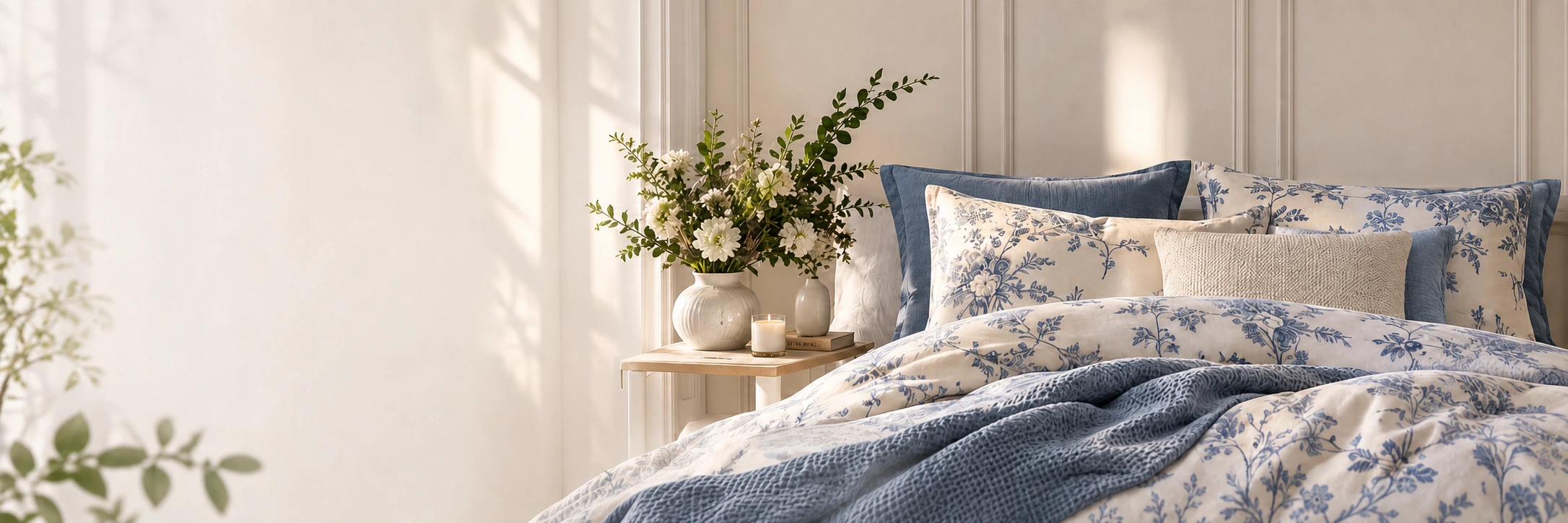 A closer look at blue and ivory textures